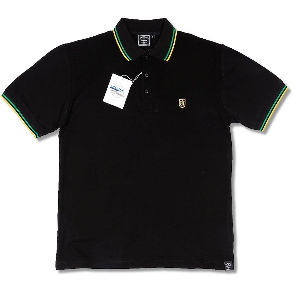Hawkins and Joseph Rudeboy 2 Tone Skin Ska Twin Tipped Collar Polo Shirt Black | Adaptor Clothing